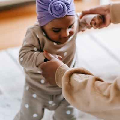 Baby toddler in a mommy and me group